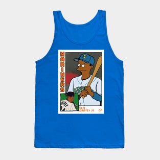 Homer at the Bat KEN GRIFFEY JR Simpsons Parody MARINERS Baseball Card T-Shirt Tank Top